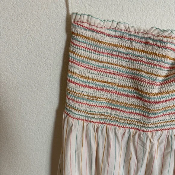 Striped Multicolor Strapless Dress - Picture 2 of 4